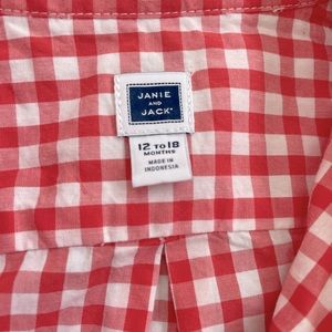 NWOT baby boys Janie and Jack button down shirt (12-18 mos)